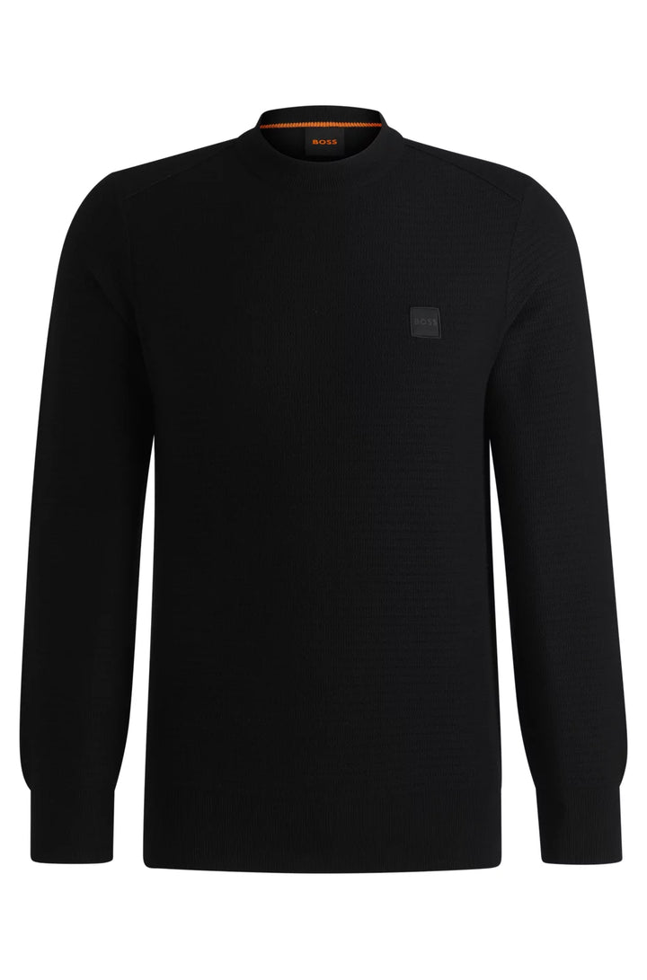BOSS Regular-fit sweater in cotton and cashmere
