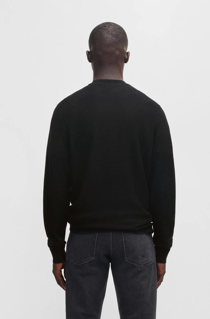 BOSS Regular-fit sweater in cotton and cashmere