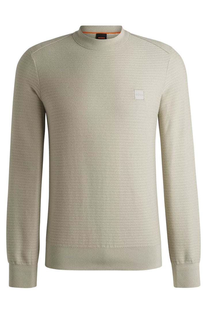 BOSS Regular-fit sweater in cotton and cashmere