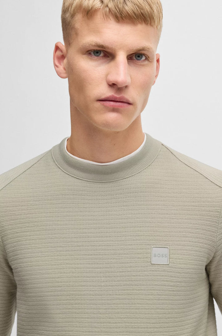 BOSS Regular-fit sweater in cotton and cashmere