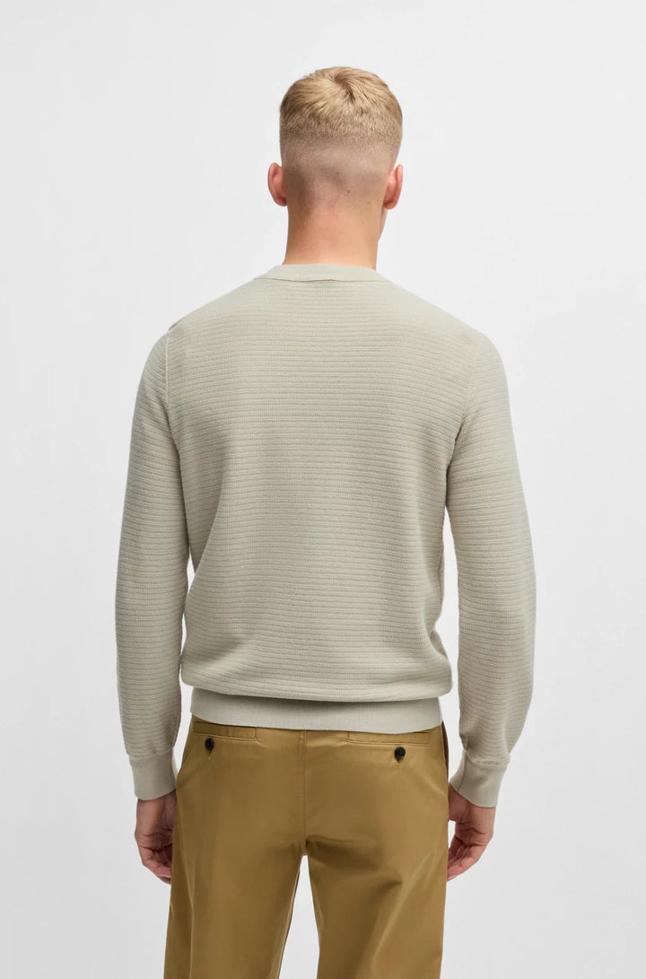 BOSS Regular-fit sweater in cotton and cashmere