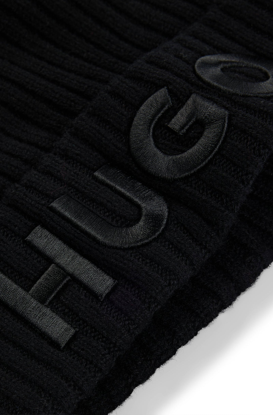 Hugo Wool beanie hat with logo detail