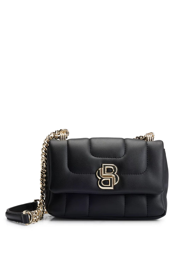 BOSS QUILTED SHOULDER BAG WITH DOUBLE B MONOGRAM TRIM