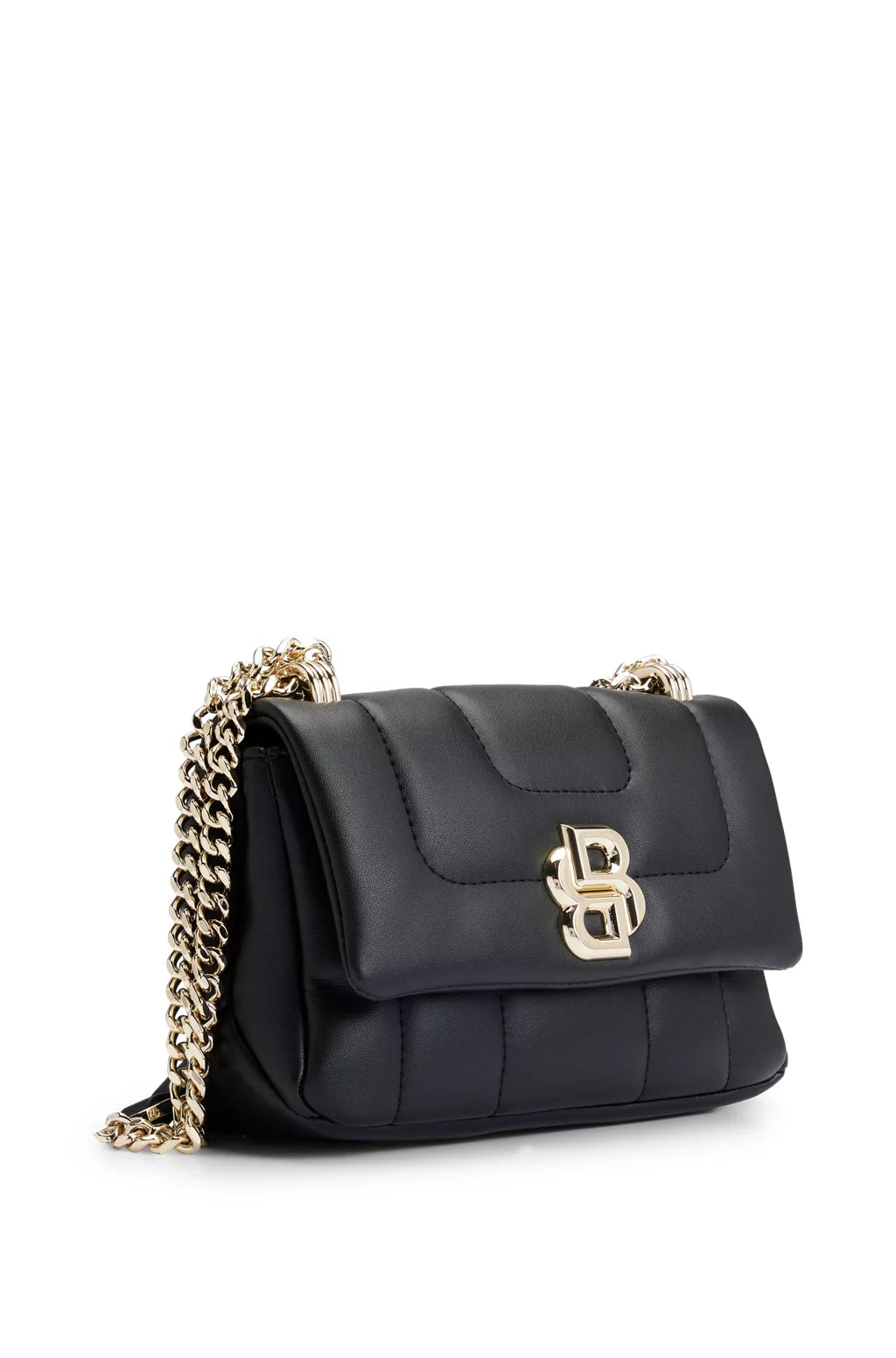BOSS QUILTED SHOULDER BAG WITH DOUBLE B MONOGRAM TRIM