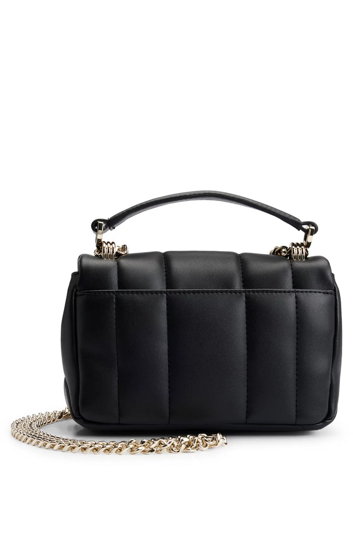 BOSS QUILTED SHOULDER BAG WITH DOUBLE B MONOGRAM TRIM