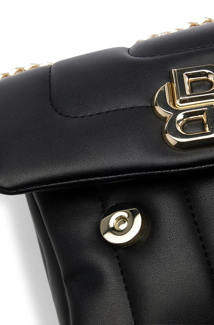 BOSS QUILTED SHOULDER BAG WITH DOUBLE B MONOGRAM TRIM