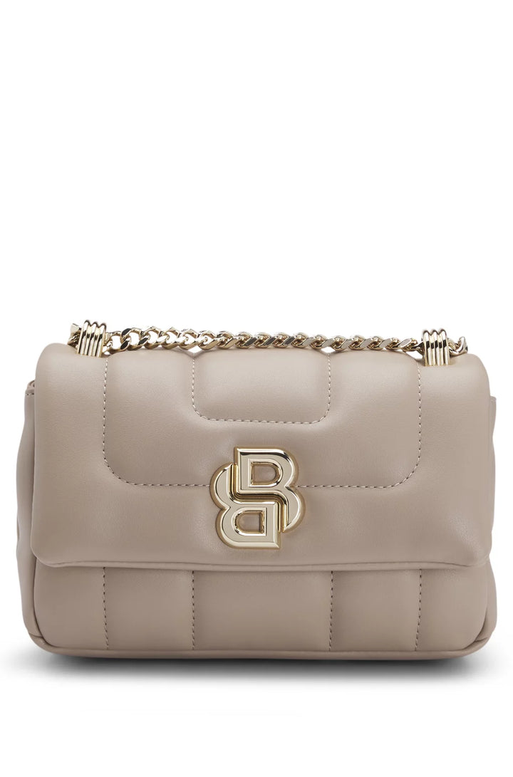 BOSS QUILTED SHOULDER BAG WITH DOUBLE B MONOGRAM TRIM
