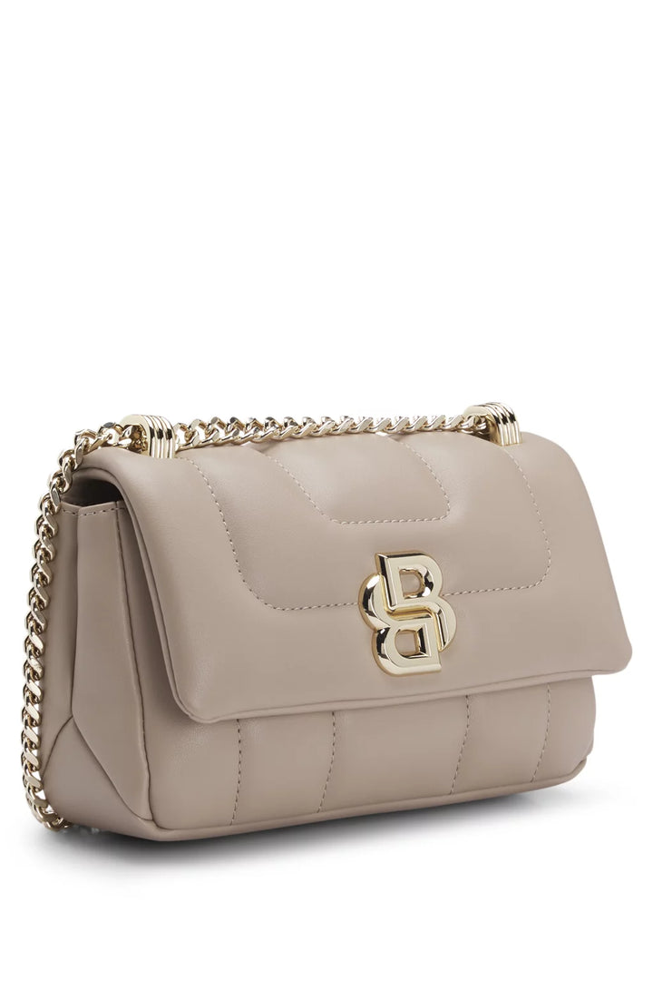 BOSS QUILTED SHOULDER BAG WITH DOUBLE B MONOGRAM TRIM