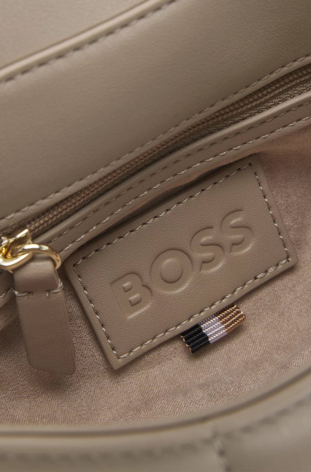 BOSS QUILTED SHOULDER BAG WITH DOUBLE B MONOGRAM TRIM