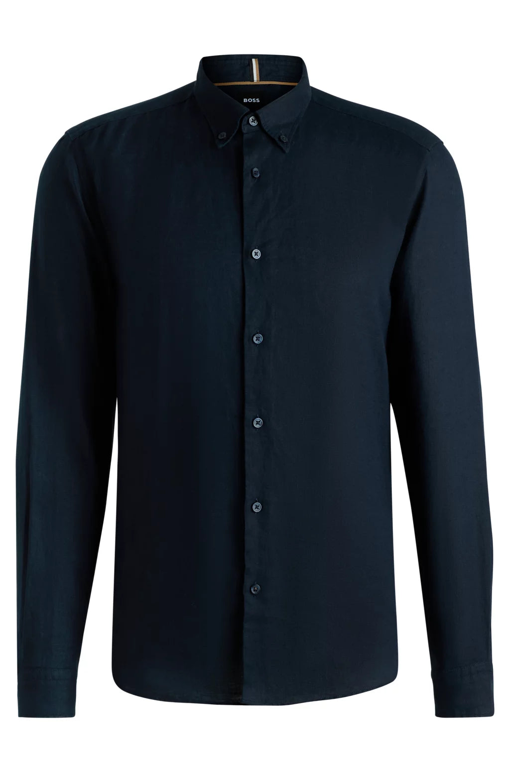 BOSS REGULAR-FIT BUTTON-DOWN SHIRT IN LINEN