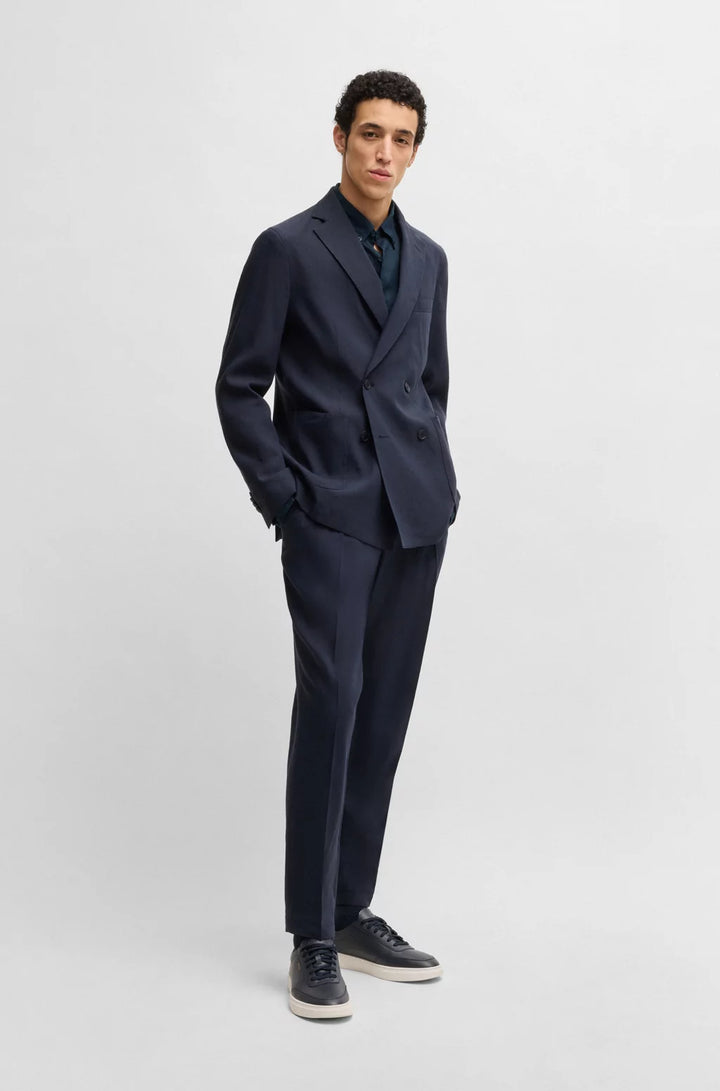 BOSS REGULAR-FIT BUTTON-DOWN SHIRT IN LINEN