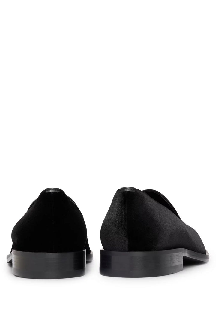 Boss Velvet slip-on loafers with leather trims