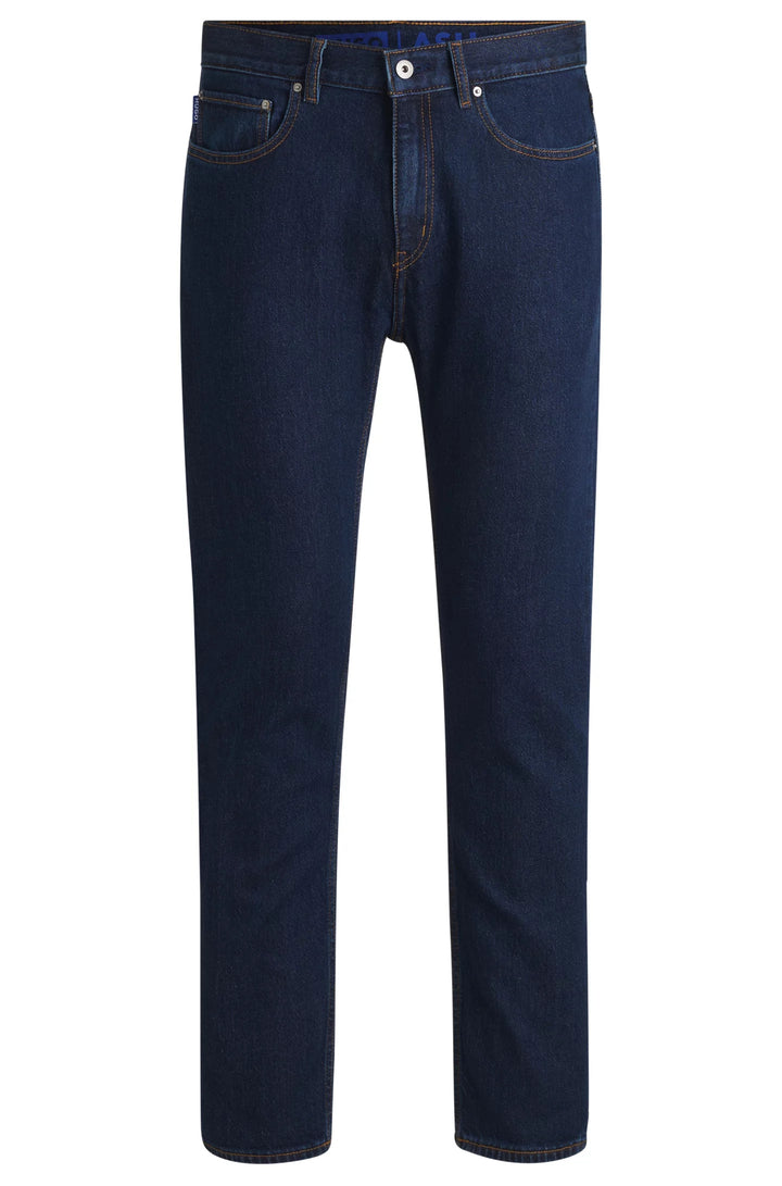 Hugo Slim-fit jeans in dark-blue stretch denim