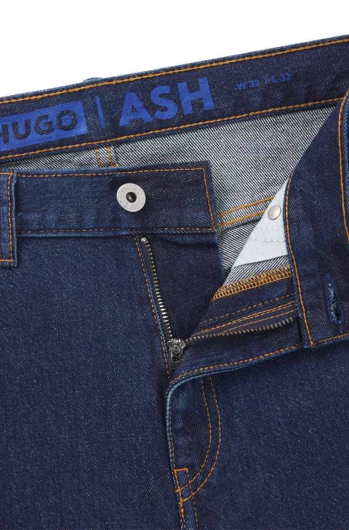 Hugo Slim-fit jeans in dark-blue stretch denim