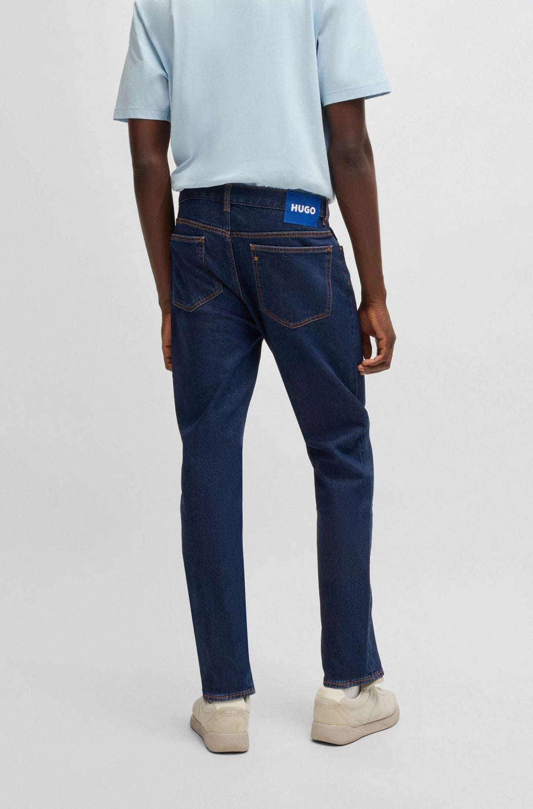 Hugo Slim-fit jeans in dark-blue stretch denim