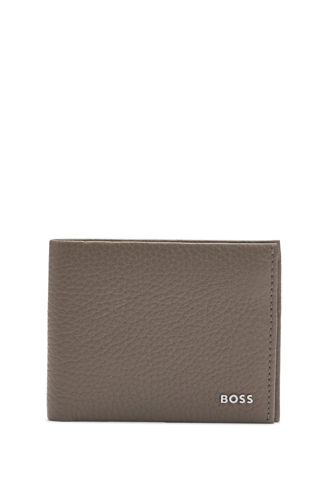 Boss Italian-leather card holder with logo lettering