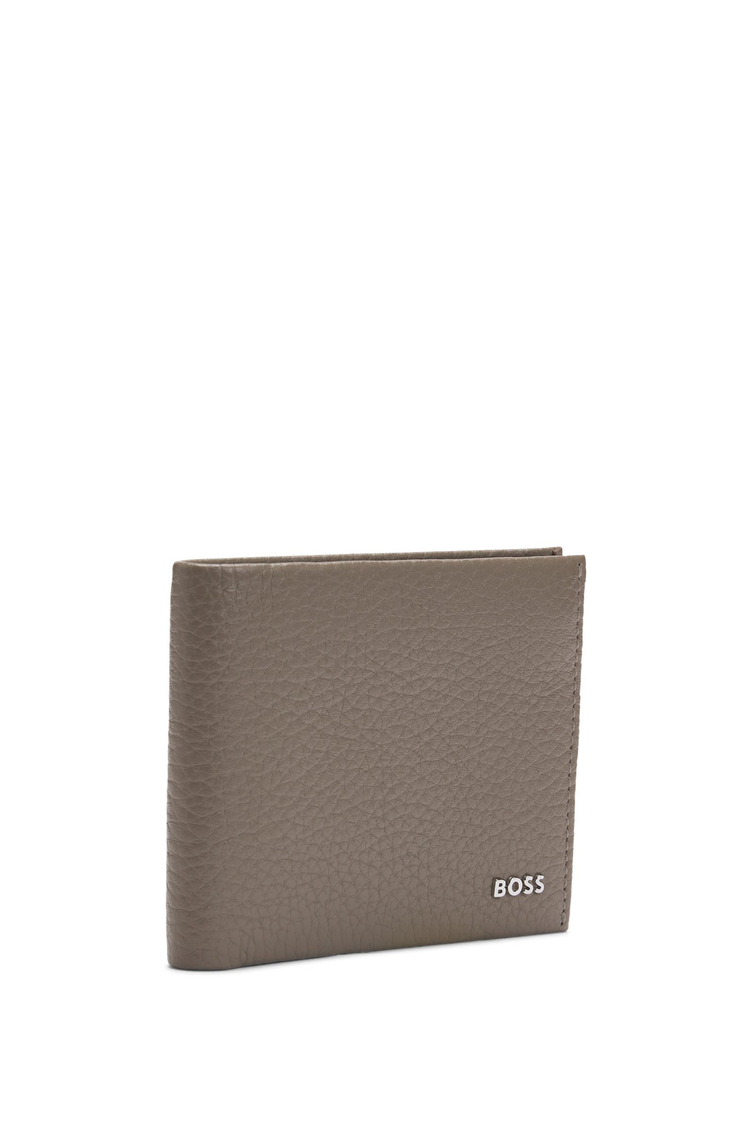 Boss Italian-leather card holder with logo lettering