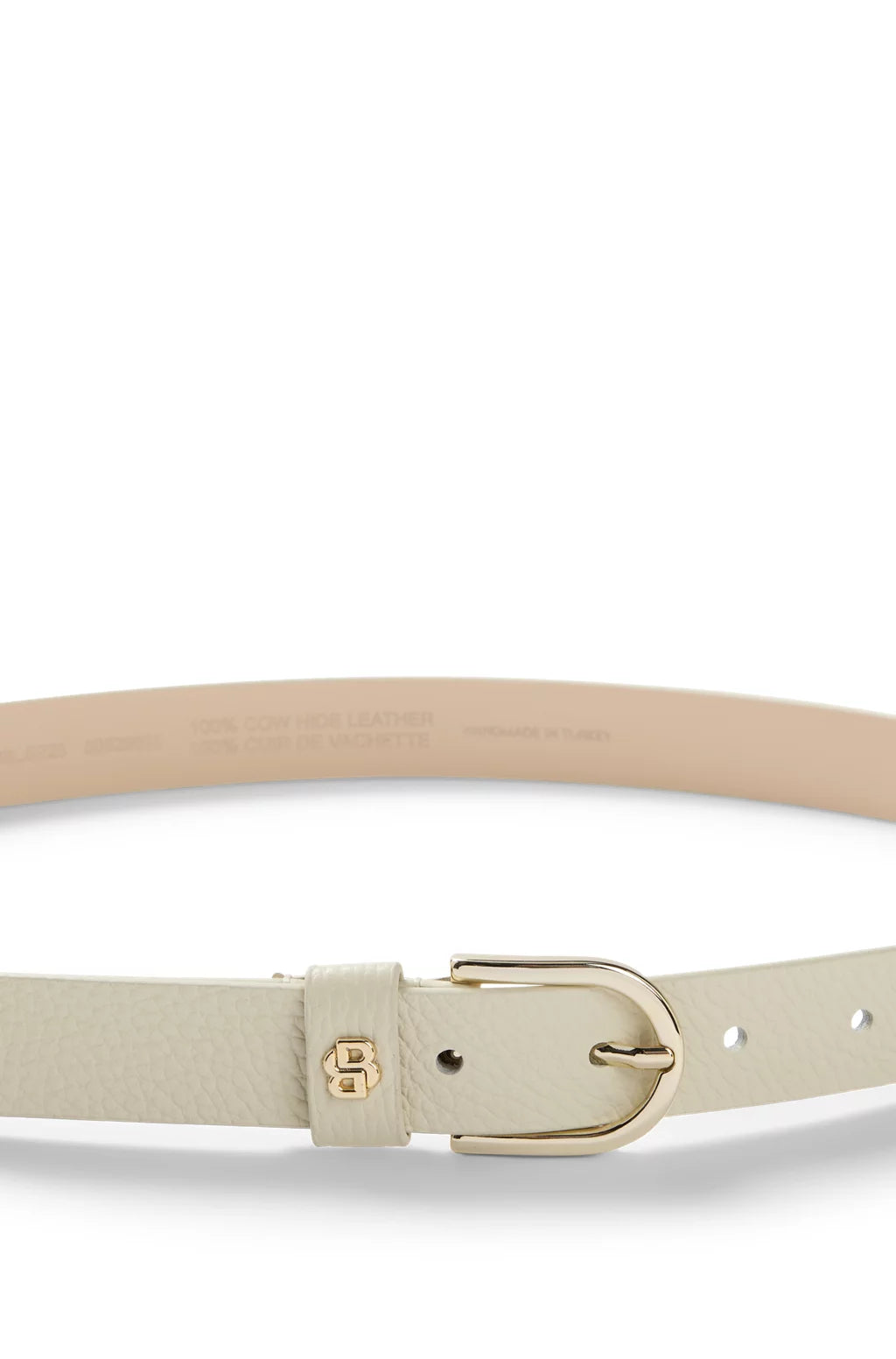 BOSS GRAINED-LEATHER BELT WITH DOUBLE B MONOGRAM
