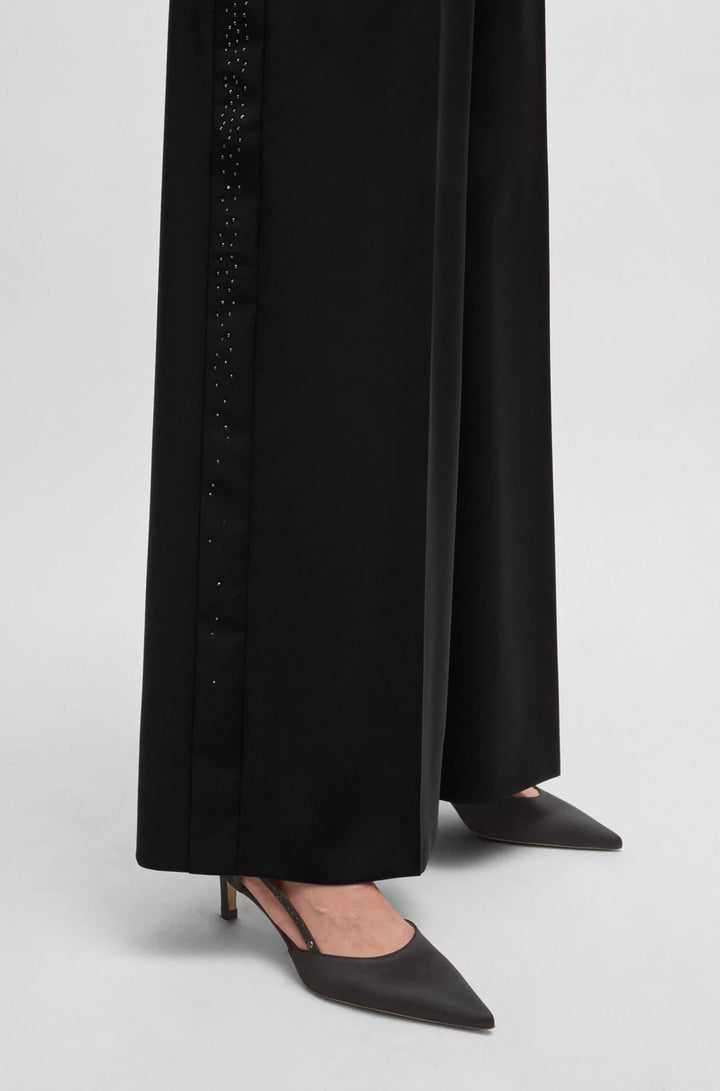 BOSS Slingback pumps in soft satin with pointed toe