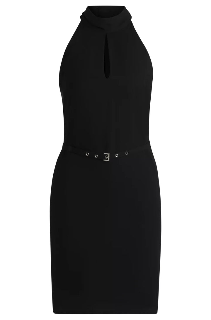 HUGO SLEEVELESS DRESS WITH STAND COLLAR AND CUT-OUT DETAIL