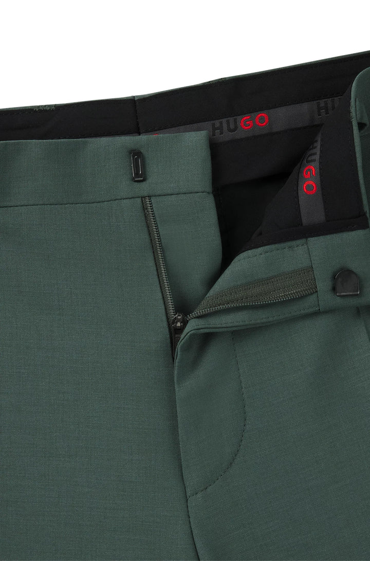 Hugo Extra-slim-fit trousers in wool stretch poplin