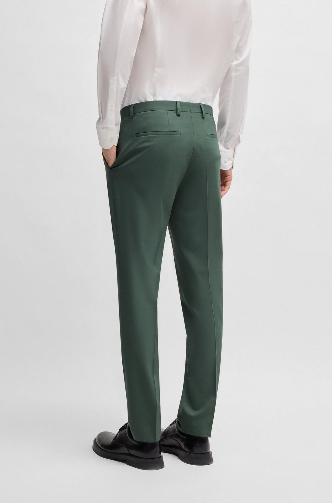 Hugo Extra-slim-fit trousers in wool stretch poplin