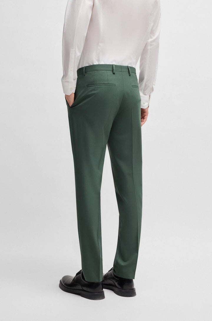 Hugo Extra-slim-fit trousers in wool stretch poplin