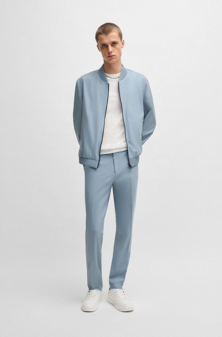 Hugo Extra-slim-fit trousers in wool stretch poplin