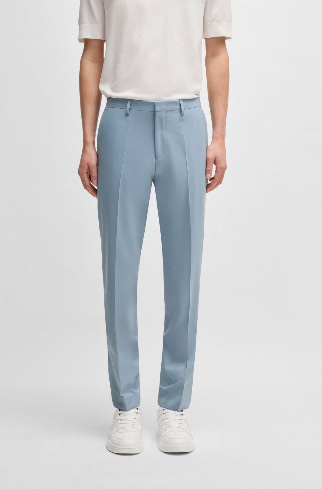 Hugo Extra-slim-fit trousers in wool stretch poplin