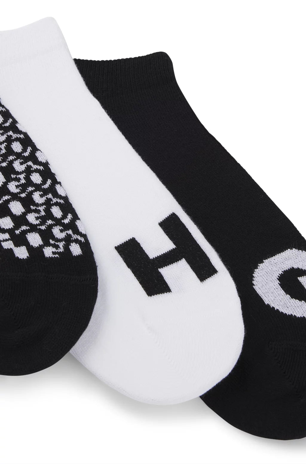 HUGO THREE-PACK OF ANKLE SOCKS IN COTTON