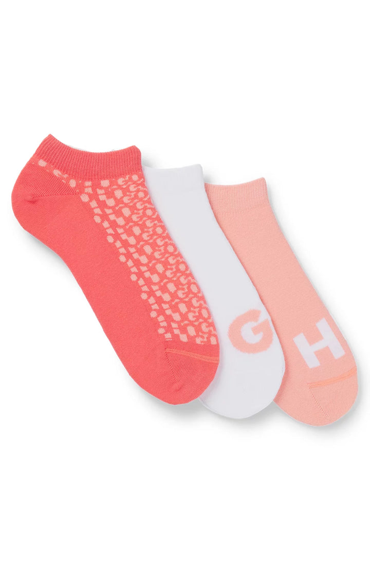 HUGO THREE-PACK OF ANKLE SOCKS IN COTTON