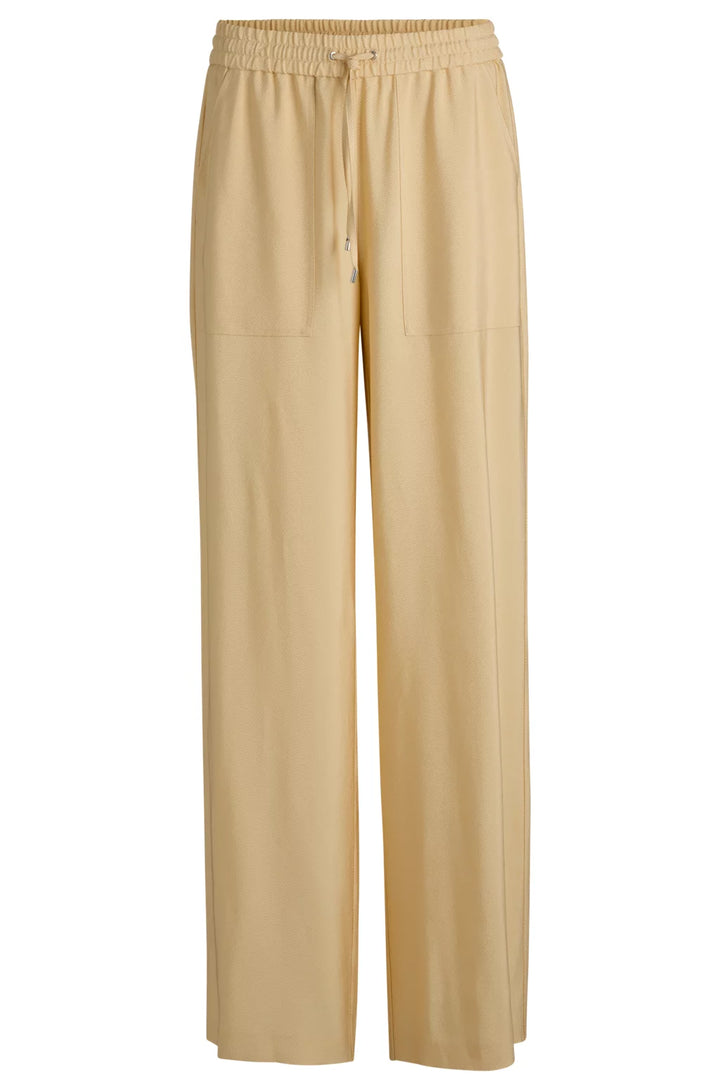 BOSS WIDE-LEG DRAWCORD TROUSERS IN SOFT TWILL