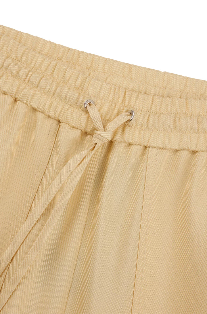 BOSS WIDE-LEG DRAWCORD TROUSERS IN SOFT TWILL