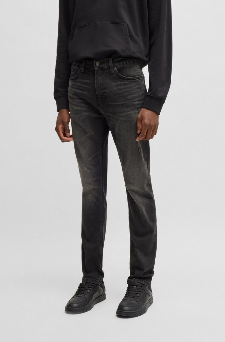 Hugo Slim-fit jeans in black stretch denim