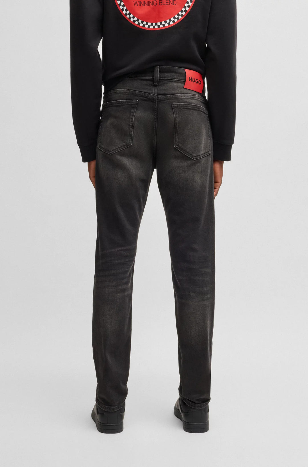 Hugo Slim-fit jeans in black stretch denim