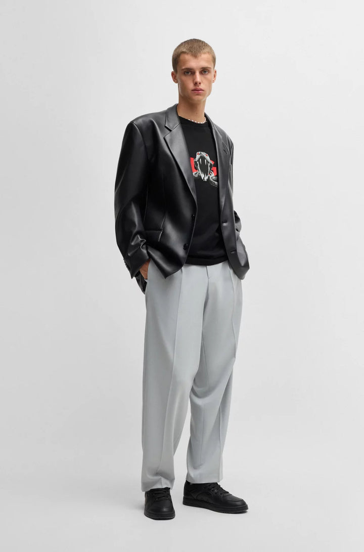 HUGO OVERSIZE-FIT T-SHIRT IN COTTON WITH ANIMAL GRAPHIC