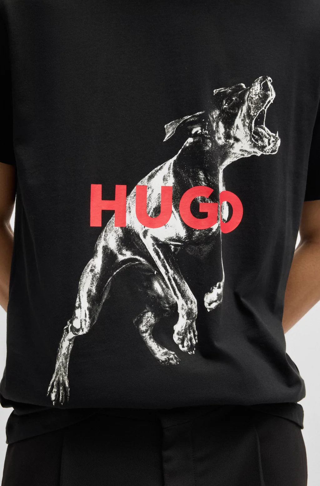HUGO OVERSIZE-FIT T-SHIRT IN COTTON WITH ANIMAL GRAPHIC