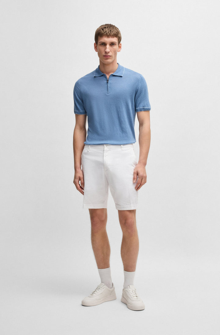 Boss Slim-fit shorts in stretch-cotton twill