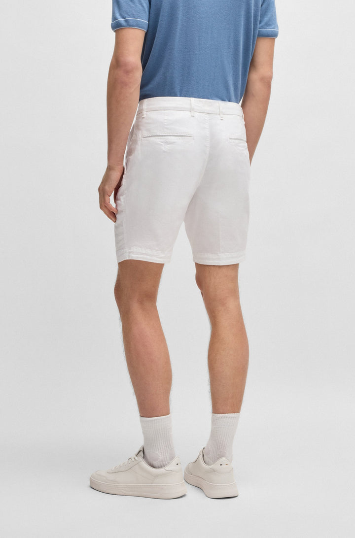 Boss Slim-fit shorts in stretch-cotton twill