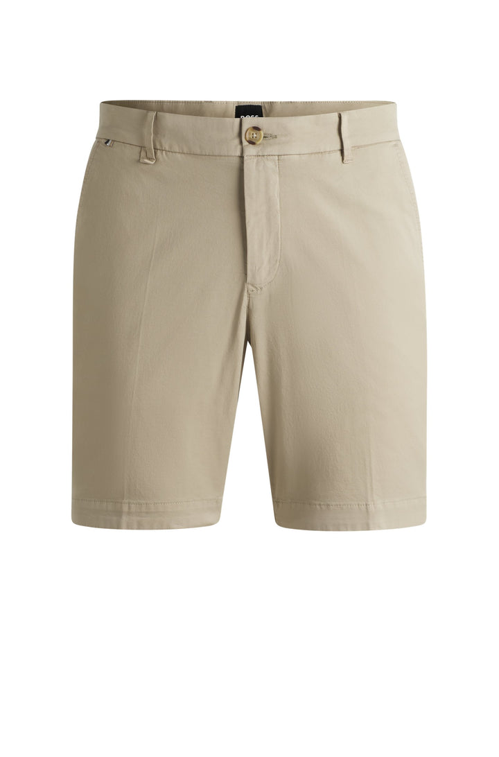 Boss Slim-fit shorts in stretch-cotton twill