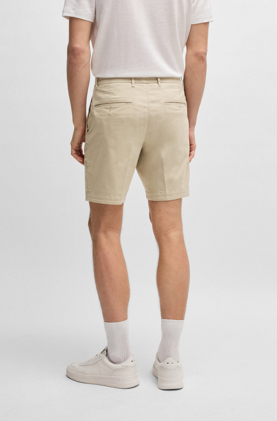 Boss Slim-fit shorts in stretch-cotton twill