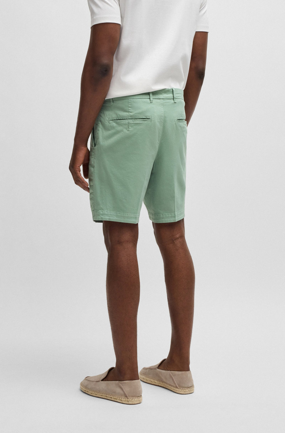 Boss Slim-fit shorts in stretch-cotton twill