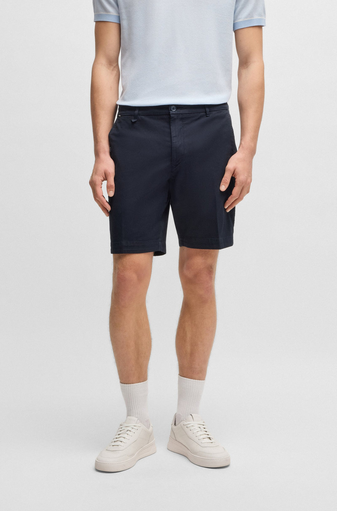 Boss Slim-fit shorts in stretch-cotton twill