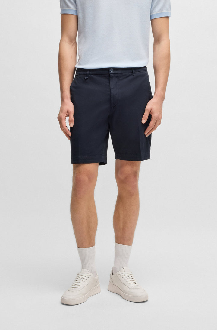 Boss Slim-fit shorts in stretch-cotton twill
