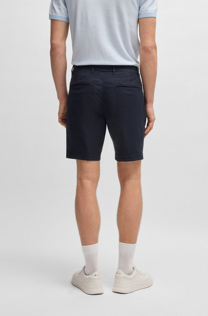 Boss Slim-fit shorts in stretch-cotton twill