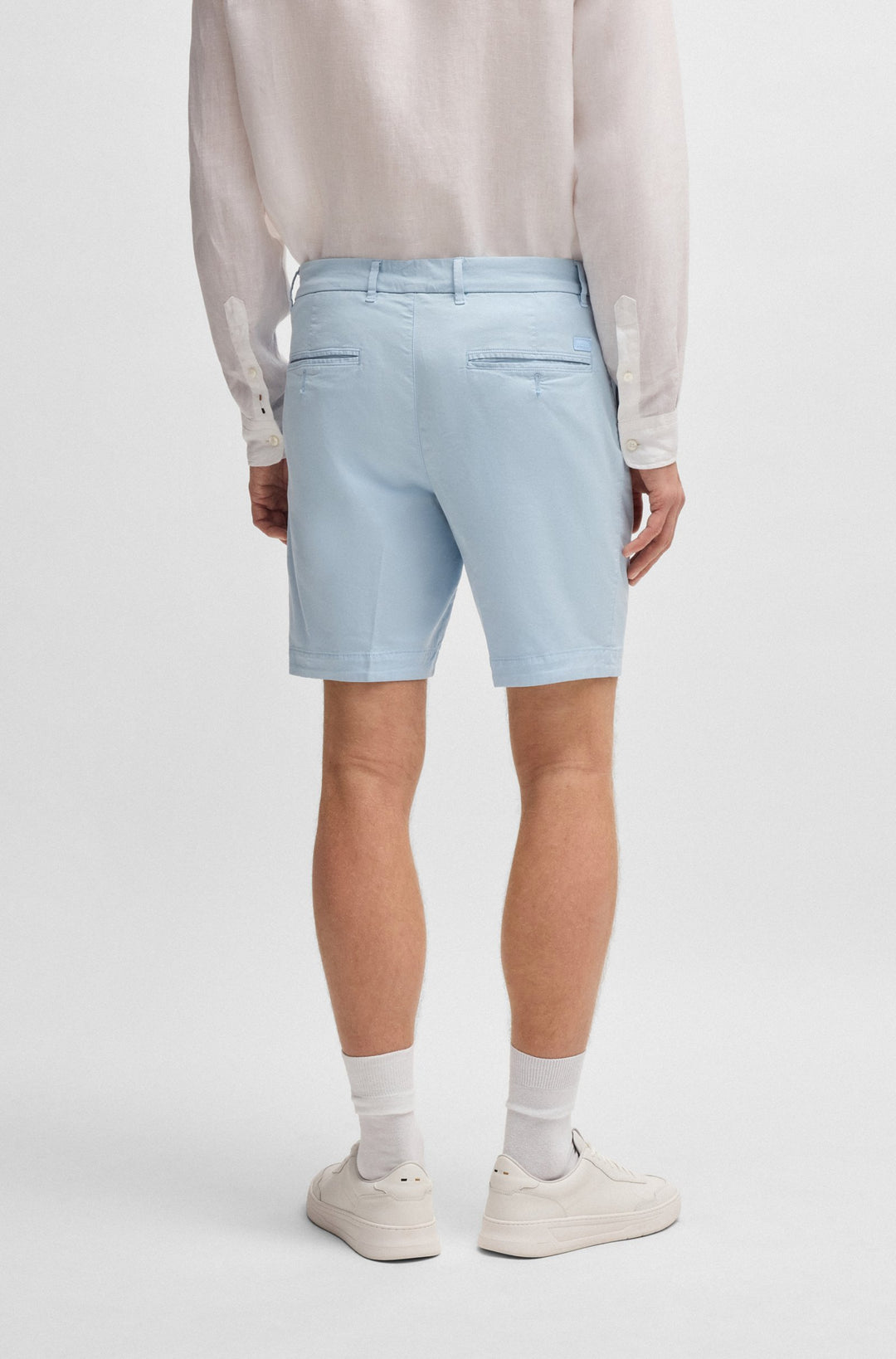Boss Slim-fit shorts in stretch-cotton twill