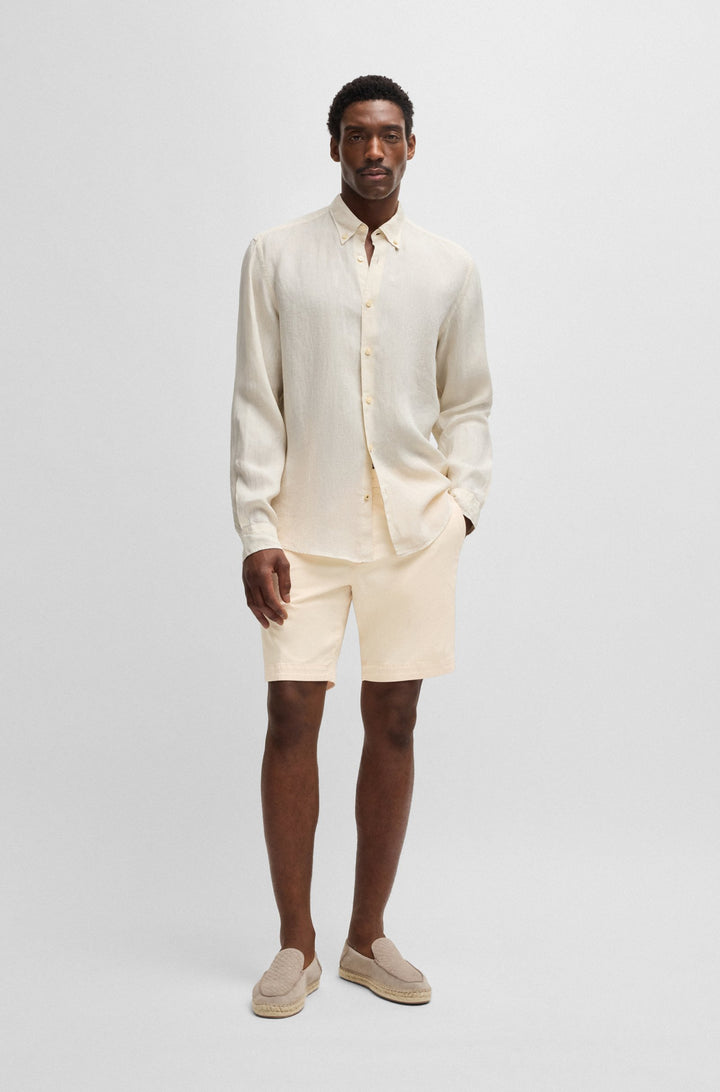 Boss Slim-fit shorts in stretch-cotton twill
