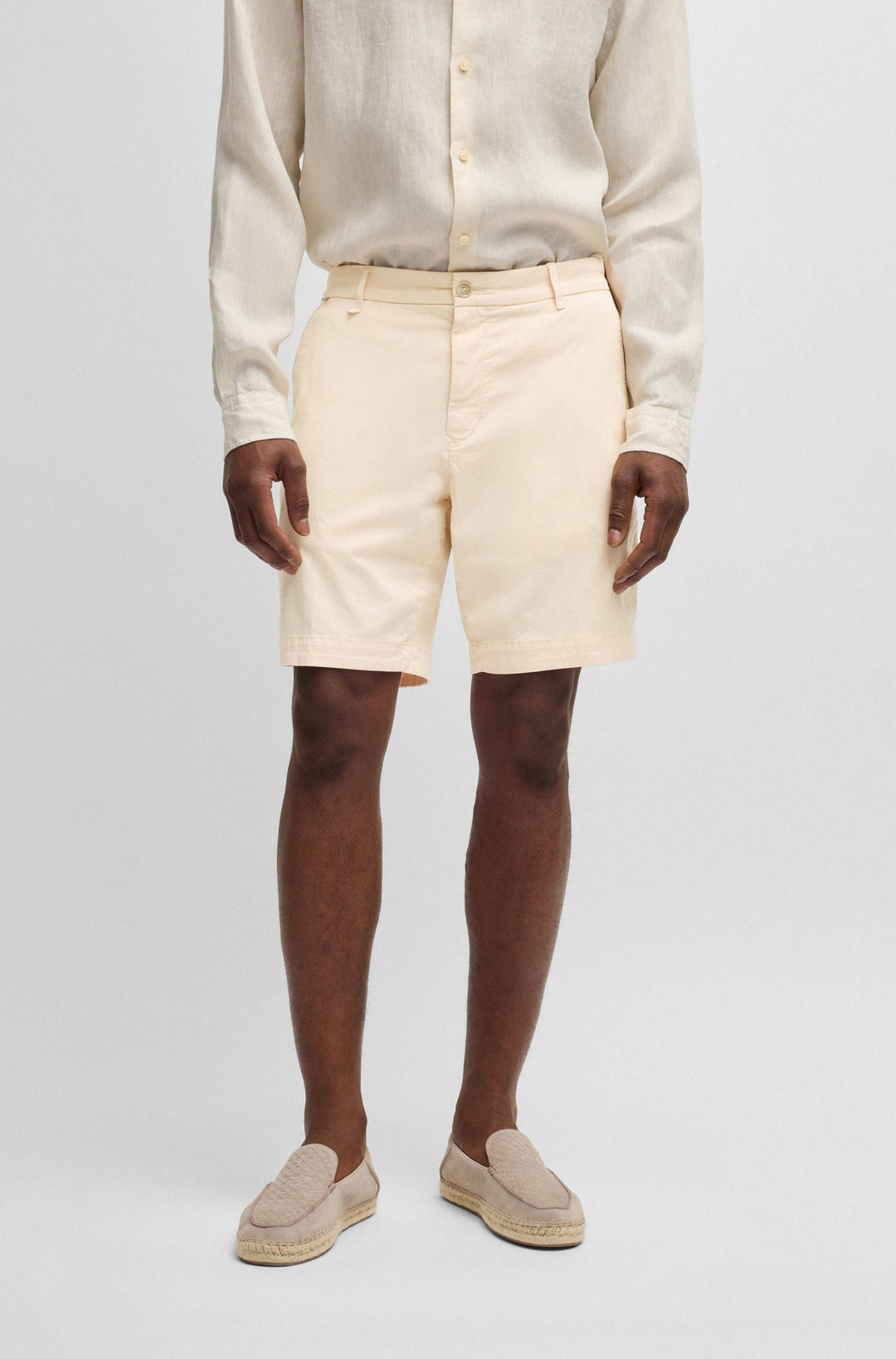 Boss Slim-fit shorts in stretch-cotton twill