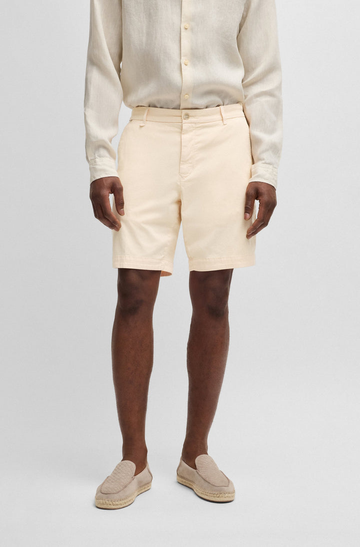 Boss Slim-fit shorts in stretch-cotton twill