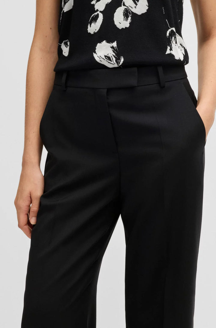 BOSS STRAIGHT-LEG TROUSERS IN WOOL